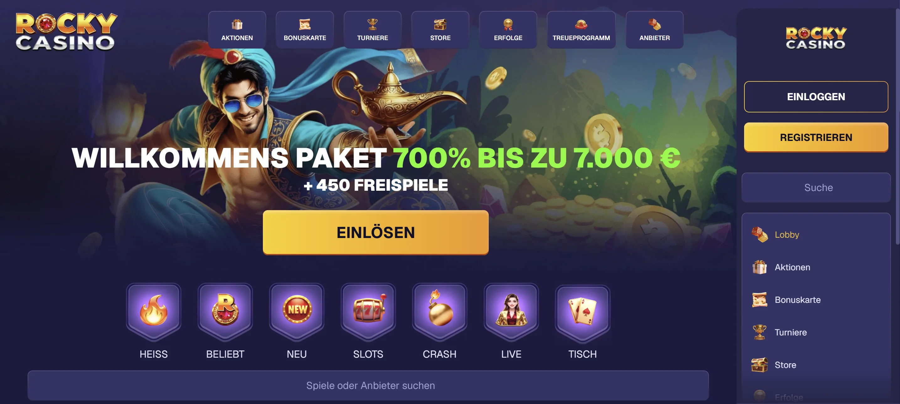 Rocky Casino Anmelden